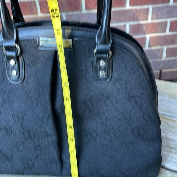 Adrienne Vittadini Hand bag/ Purse Black Signature Fabric - Picture 13 of 13